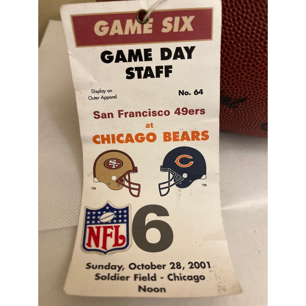 Football- Game Six- San Francisco 49ers at Chicago Bears Sunday, Oct 28,2001